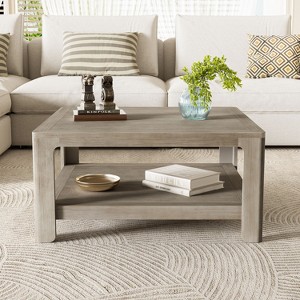 Christopher Knight Home Cletes Indoor Modern Double Layers Design Square Coffee Table - 1 of 4
