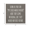 Slickblue Funny Parenting Quote Wood Wall Sign – Rustic 7x7 Home Decor for Moms and Dads, Multiple Color Options - 3 of 3