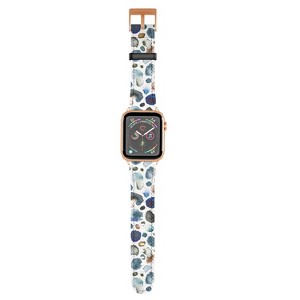 Ninola Design Watercolor Stains Blue Gold 42mm/44mm Rose Gold Apple Watch Band - Society6 - 1 of 3