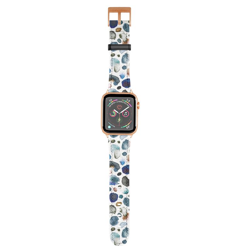 Ninola Design Watercolor Stains Blue Gold 42mm/44mm Rose Gold Apple Watch Band - Society6, 1 of 4