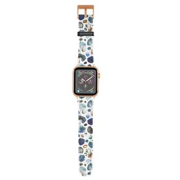 Ninola Design Watercolor Stains Blue Gold 42mm/44mm Rose Gold Apple Watch Band - Society6