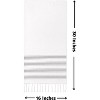 Folkulture Hand Towels with Hanging Loop, Set of 2 (16" x 30") Boho Hand Towel for Bathroom, 100% Cotton Decorative Towels with Tassels (Cabana Gray) - 2 of 4