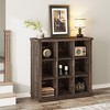Wood Book Shelf, 9-Cube Storage Organizer Bookshelf, 3-Tier Minimalist Floor Standing Display Cabinet for Living Room, Bedroom, or Home Office - 3 of 4