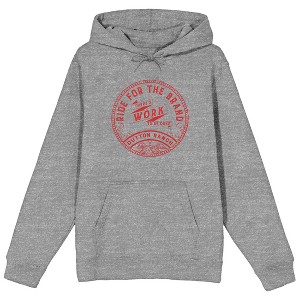 Yellowstone Ride For The Brand Long Sleeve Adult Athletic Heather Hooded Sweatshirt - 1 of 3