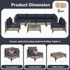 COWLOWN 7 Piece, Patio Outdoor Furniture Set with Tea Table, Boho Outdoor Sectional Furniture Sofa, PE Rattan Wicker Conversation Set - 3 of 4