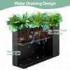 TUYOHW Metal Planter Box, Rectangular Planter Box with Drainage Holes, Large Planters with Removable Shelf for Outdoor Plants, Black - 4 of 4
