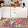 Modern Abstract Rug Machine Washable Throw Rug Boho Chic Abstract Watercolor Design Area Rug - 3 of 4