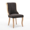 Grungis Velvet Armless Kitchen Chair Set of 2,Upholstered Dining Chairs with Curved Wood Trim and Sculpted Legs for Dining Room,Kitchen - 4 of 4