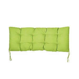 37" x 17" x 2" Sunbrella Canvas Tufted Outdoor Bench Cushion - Sorra Home - 1 of 3