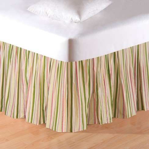 Pink Brianna Strip Twin Bed Skirt Target, Pink Twin Bed Skirt