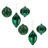 Green Textured Harlequin Glass Ornament (Set of 6) - 2 of 4