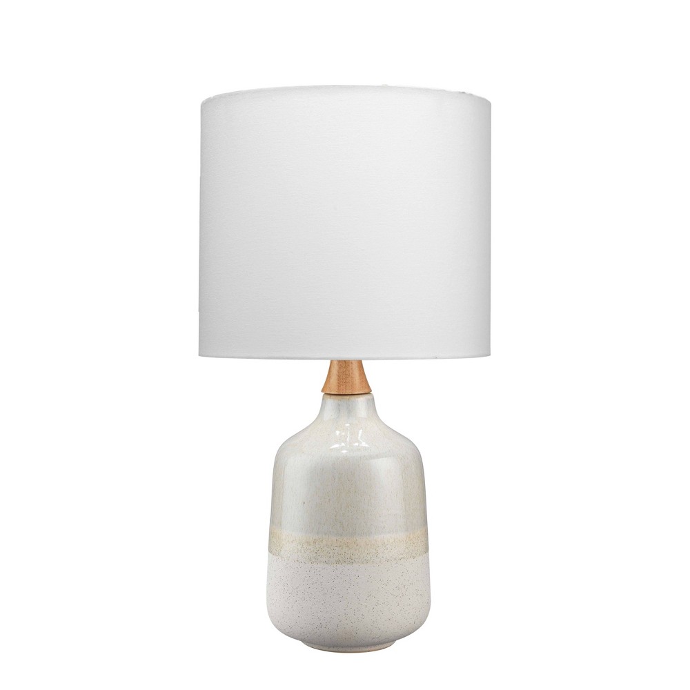 Photos - Floodlight / Street Light Alice Ceramic Table Lamp with Drum Shade Cream - Splendor Home