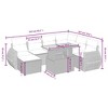 vidaXL 8 Piece Patio Sofa Set with Cushions Black Poly Rattan - 4 of 4