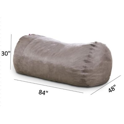CAVINAS 8FT Traditional Suede Cylindrical Bean Bag Chair,Microfiber Gaming Bean Bag Chairs for Adults,Oversized Lounge Chair Indoor for Living Room