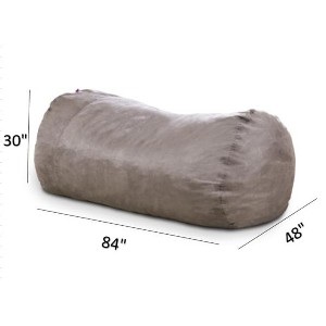 CAVINAS 8FT Traditional Suede Cylindrical Bean Bag Chair,Microfiber Gaming Bean Bag Chairs for Adults,Oversized Lounge Chair Indoor for Living Room - 1 of 4