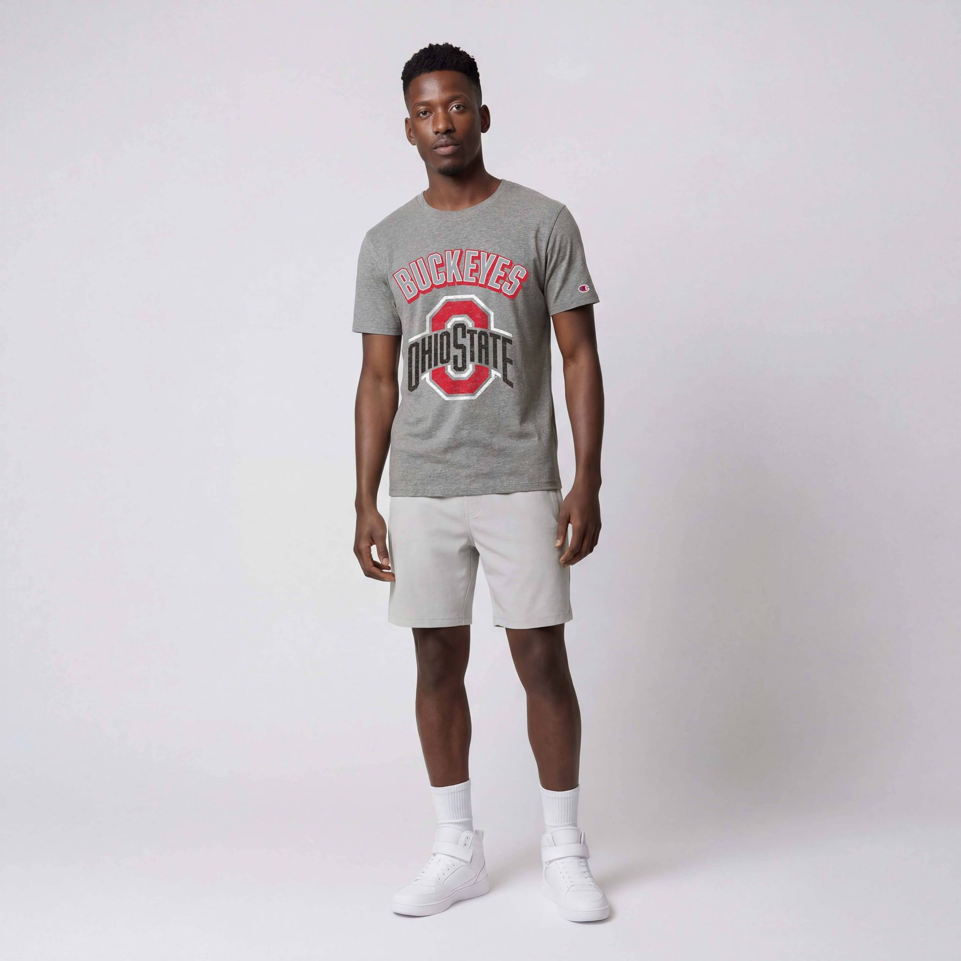 NCAA Ohio State Buckeyes Men's Champion Gray Short Sleeve T-Shirt
