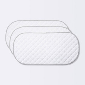 Changing Pad Liner White with Gray Edge - Cloud Island™ 3pk - 1 of 4