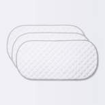Changing Pad Liner White with Gray Edge - Cloud Island™ 3pk