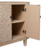 Traditional Carved Wood Curved Cabinet Brown - Olivia & May: No Assembly, 4-Door, Indoor Use - 4 of 4