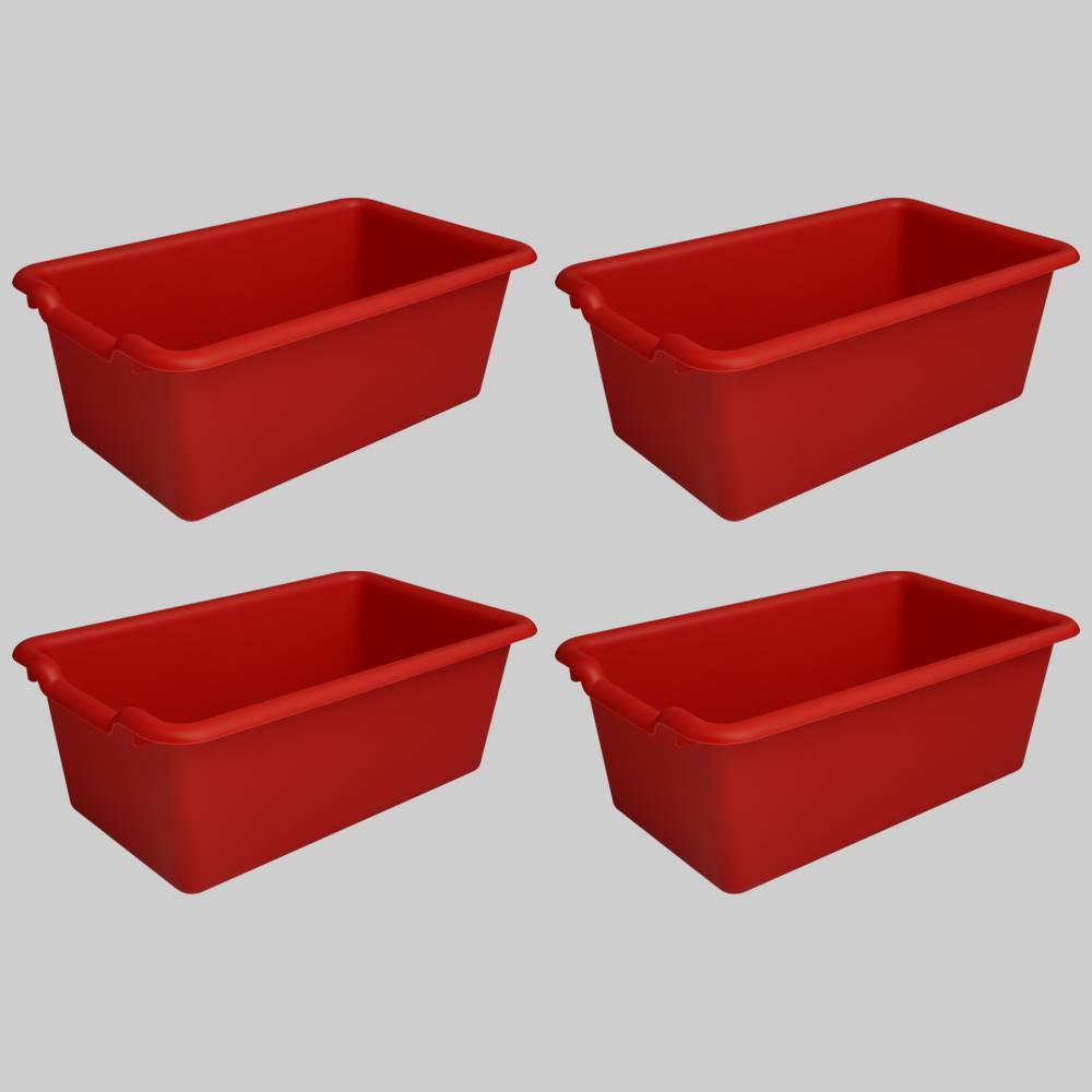 4ct Plastic Bins Red - Bullseye's Playground was $12.0 now $6.0 (50.0% off)