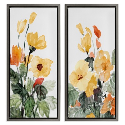 Stupell Industries Yellow Spring Flowers, 11" x 25"