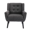 Modern Accent Chair with Curved Back and Padded Seat - 4 of 4