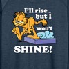 Women's - Garfield - Rise But Won't Shine Lightweight French Terry Wide Neck Long Sleeve Shirt - 2 of 4