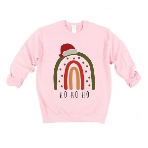 Simply Sage Market Women's Graphic Sweatshirt Boho Ho Ho Ho Rainbow - 1 of 4