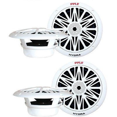 4) NEW PYLE PLMR82 8" 600W 2-Way Waterproof Marine/Boat Speakers White 2 PAIRS