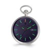 Black Bow Jewelry Charles Hubert Stainless Open Grey Face Tritium Quartz Pocket Watch - 3 of 4