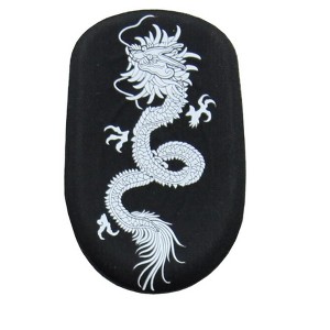 Natori Dragon Print Heel Cushion Black One Size Fits Most - 1 of 1