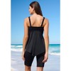Swim 365 Women's Plus Size Longer-Length Twist-Front Tankini - 3 of 4
