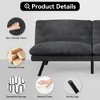 Vipbear 70 In Convertible Futon Sofa Bed,Armless Memory Foam Futon Sleeper Sofa Detachable Loveseat Comfy Couch Bed for Small Compact Living Spaces - 3 of 4