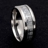 Cross Stainless Steel Religion Wedding Band Ring Men Women Ginger Lyne Collection - 2 of 4