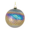Irredescent Glass Swirl Ornament (Set of 6) - 4 of 4