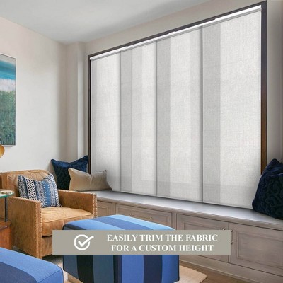 Ballroom White Light Filtering Fabric Panel Track Blind 86" x 96"