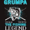 Men's Design By Humans Grumpa Man Myth Fishing Legend By HoangCathrine T-Shirt - 2 of 2
