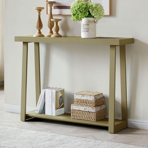 Kings Brand Emma Narrow Console Table with Shelf – Ideal for Entryway, Sofa, Hallway, Living Room, Office, Foyer, 44 Inch - 1 of 4