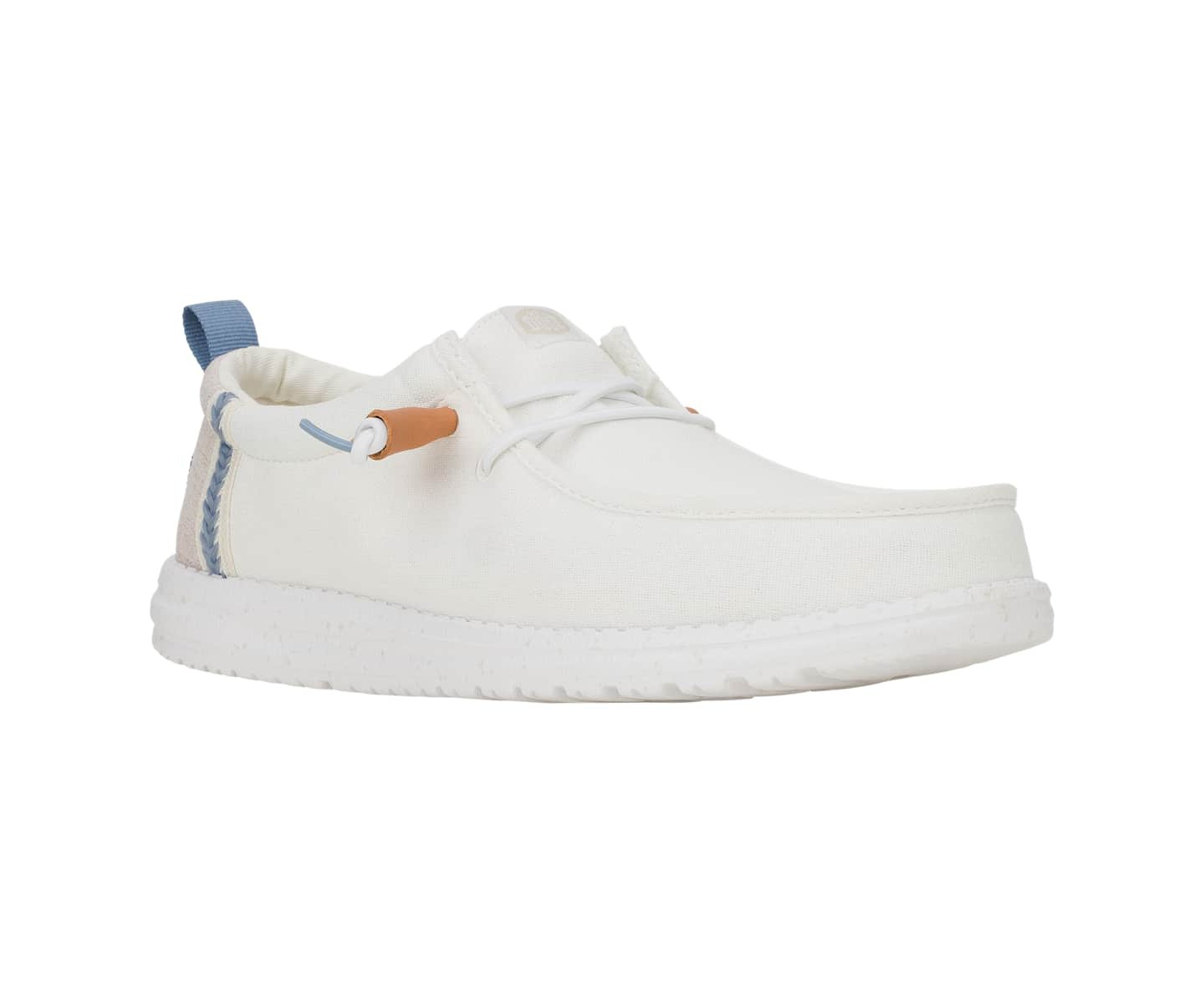 HEYDUDE Men Wally Craft Linen, White/Stone Grey, 10, цвет: Белый — фото 5