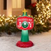 Gemmy Christmas Airblown Inflatable Outdoor Season of Joy Sign, 3.5 ft Tall, Red - 2 of 3