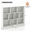 Costway 10-Cube Bookcase for Kids 41"Wooden Toy Storage Organizer for Kid’s Room White/Natural - 3 of 4