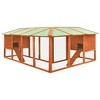 vidaXL Outdoor Rabbit Hutch with Run Red and White Solid Fir Wood - 4 of 4