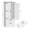 USIKEY 66.2" H Storage Cabinet with 2 Drawers, Farmhouse Kitchen Pantry Cabinet with 2 Doors & Adjustable Shelf, for Living Room, Kitchen, White - 3 of 4