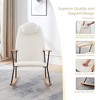 KTMBDW Rocking Chair, Upholstered Glider Rocker Rocking Accent Chair Padded Seat with High Backrest Armchair for Living Room, Offices - 3 of 4