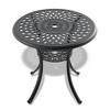 Akoasm 3-Pieces Aluminum Patio Dining Table With Umbrella Hole-Black - 4 of 4