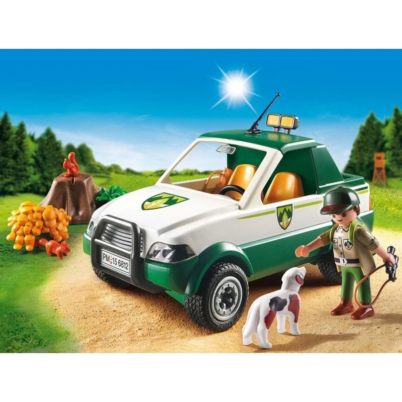 Playmobil Playmobil 6812 Country Forest Ranger Pick Up Truck Building Set, 4 of 7