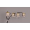 1pc Arc Modern Floor Lamp Classic Luxury Sleek Multi-head Half Moon Radiant Crystal-encrusted Sleek Metallic Stems Living Room Arc Lamp,Black - 3 of 4