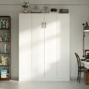 Famapy Multifunctional White Queen Murphy Bed: Fold - Away Design, Optimal Space - Saving Solution, Building a Gorgeous and Functional Abode - 1 of 4