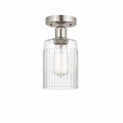 Hadley - 1 Light Semi-Flush Mount In Art Deco Style-9.75 Inches Tall and 4.5 Inches Wide