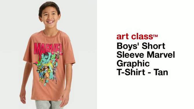 Boys' Short Sleeve Marvel Graphic T-Shirt - art class™ Tan, 2 of 5, play video